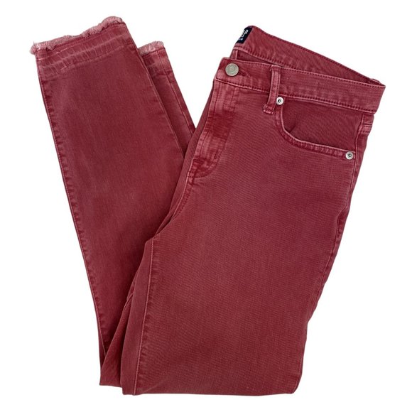 3/$30 ♥ GAP 1969 True Skinny Jeans Wild Rose Distressed Hem Size 29R - Picture 1 of 12